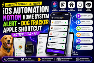 ios automation notion home system alert dog tracker apple shortcut notion IOS ai