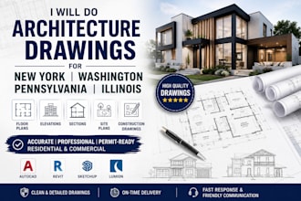 do architecture drawings for new york washington pennsylvania illinois