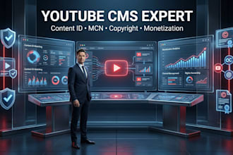set up youtube cms, content id, rights management and copyright professionally