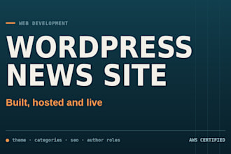 build a professional wordpress news website or blog