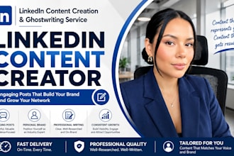 be your linkedin content creator and professional ghostwriter