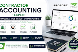 do contractor accounting, procore, sage intacct and wip reporting