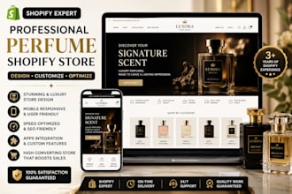 design shopify store website cologne perfume scent store perfume shopify store
