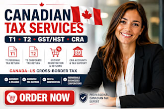 canadian t1 t2 tax returns, cra gst hst and US cross border tax