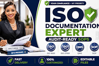 create iso 9001, iso 27001, sop and qms documentation