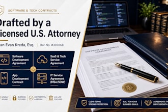 draft custom software development agreements and contracts