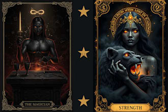 design spiritual card tarot card oracle card mystic illustration esoteric