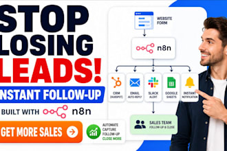 build n8n lead capture, instant follow up system and lead workflow automation