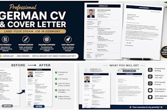 write a professional german CV and cover letter anschreiben