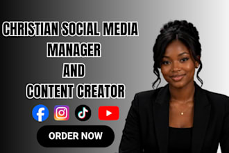 be your christian social media manager and content creator