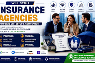 setup gohighlevel, agencyzoom, ezlynx or better agency CRM for insurance agencie