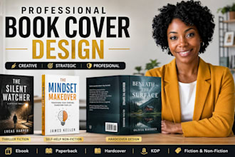 design a book cover, ebook cover, KDP cover, paperback and hardcover