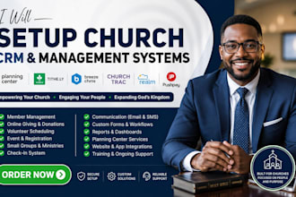 setup church crm planning center chms churchtrac breeze tithely realm pushpay