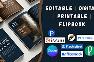 design editable canva freebie digital magazine flipbook canva lookbook catalog