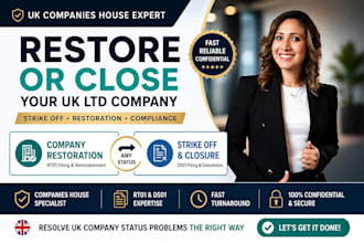 resolve UK company restoration, strike off, ds01 and rt01 filing