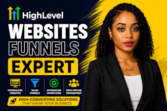 design gohighlevel website, landing page, ghl sales funnel