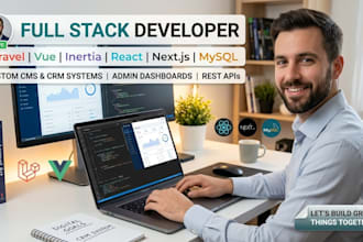 develop laravel CRM, cms, and custom business web applications