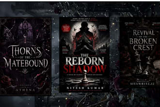 dark book cover, ebook cover, fantasy, kdp book cover, book cover design