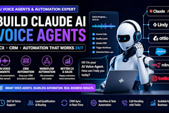 build claude ai voice agents cx lindy attio CRM salesforce n8n twilio automation