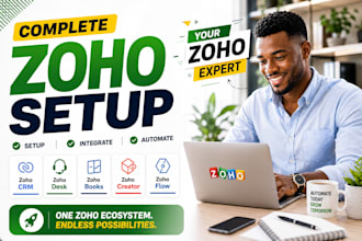 setup zoho crm zoho desk zoho books creator flow integration automation
