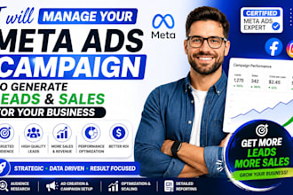 manage your meta ads campaign to generate leads and sales for your business