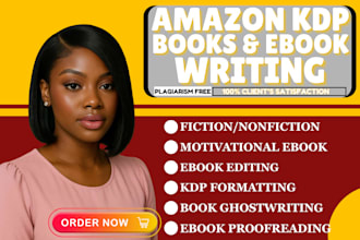 be your professional ebook writer and non fiction or fiction book ghostwriter