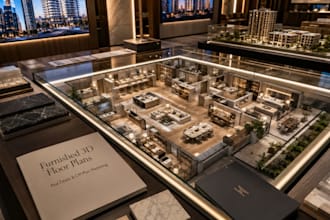 create furnished 3d floor plans for real estate and off plan marketing