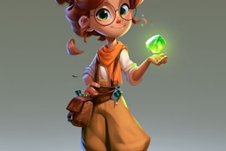 draw 2d game character illustration