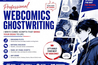 ghostwrite manga, comic, webtoon and comic book scripts