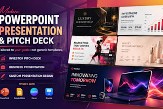 design powerpoint pitch deck presentation design