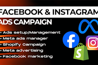 set up facebook ads, instagram ads, fb meta ads campaign as meta ads specialist