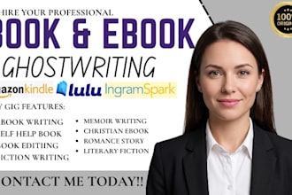 be your ebook ghostwriter, ghost book writer, book and ebook ghostwriting