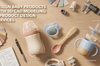 design baby products with 3d cad modeling and product design services