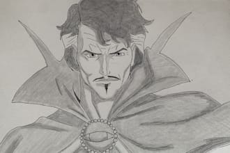 draw a custom character pencil sketch