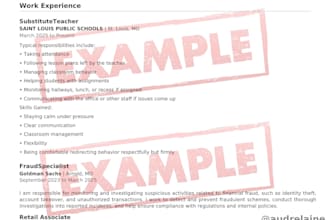 use your skills and experience to create a unique resume