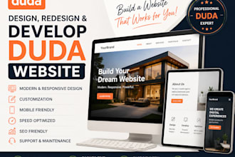 design, redesign, customize, and develop a duda website