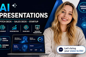 ai startup pitch deck, sales presentation, artificial intelligence presentation