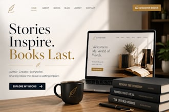 design wix author website amazon kdp website library website
