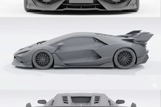 design 3d printable car models, 3d car parts for collectibles and miniatures