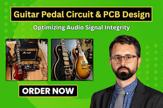 design guitar pedal circuits, analog audio schematics, pcb and tested prototypes