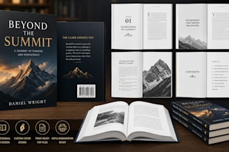 design a professional book cover and book layout for print