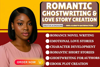 ghostwrite your romance novel, mafia romance, or fiction ebook as ghostwriter