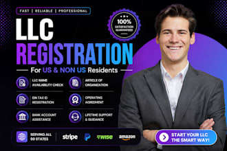register us llc non us resident with ein filling including wyoming or delaware