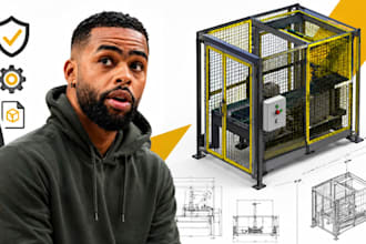 machine guard cad industrial safety equipment mechanical drawing solidworks