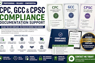 create amazon CPC gcc and cpsc compliance document