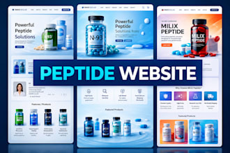 design premium peptide landing page with SEO for clinics and research brands