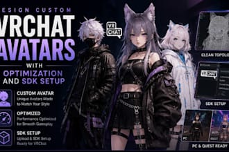 design custom vrchat avatars with optimization and sdk setup
