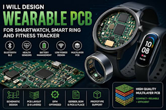 design fitness tracker and medical device wearable pcb for smartwatch smart ring