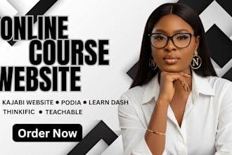 design online course website, kajabi, podia, thinkific sales page