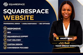 create, redesign, develop squarespace with seo and mobile responsiveness